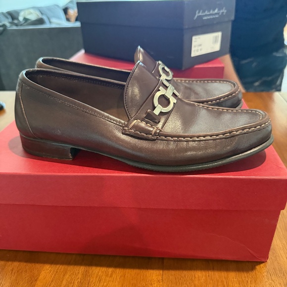 Salvatore Ferragamo “Horse -Bit” Brown Loafer Men’s size 10 pre-owned. - Picture 3 of 10